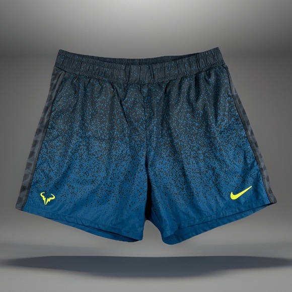 Rare Nike Rafa Nadal Bull Dri Fit Shorts Mens XL (Black/Lime) CK9783-010 - Picture 1 of 9